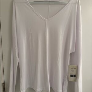Fabletics Classic White Long Sleeve Top